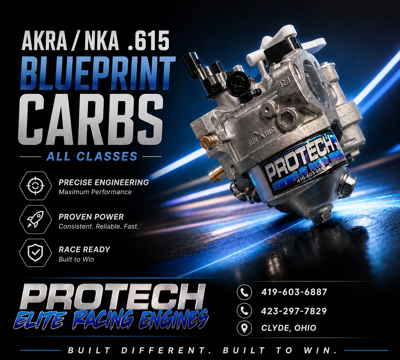 AKRA / NKA .615 max blueprint carbs all classes, select your class on options