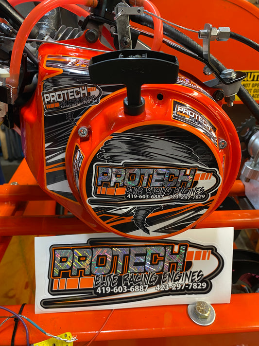 Protech elite racing engines clone akra nka engines advertisement with text and branding